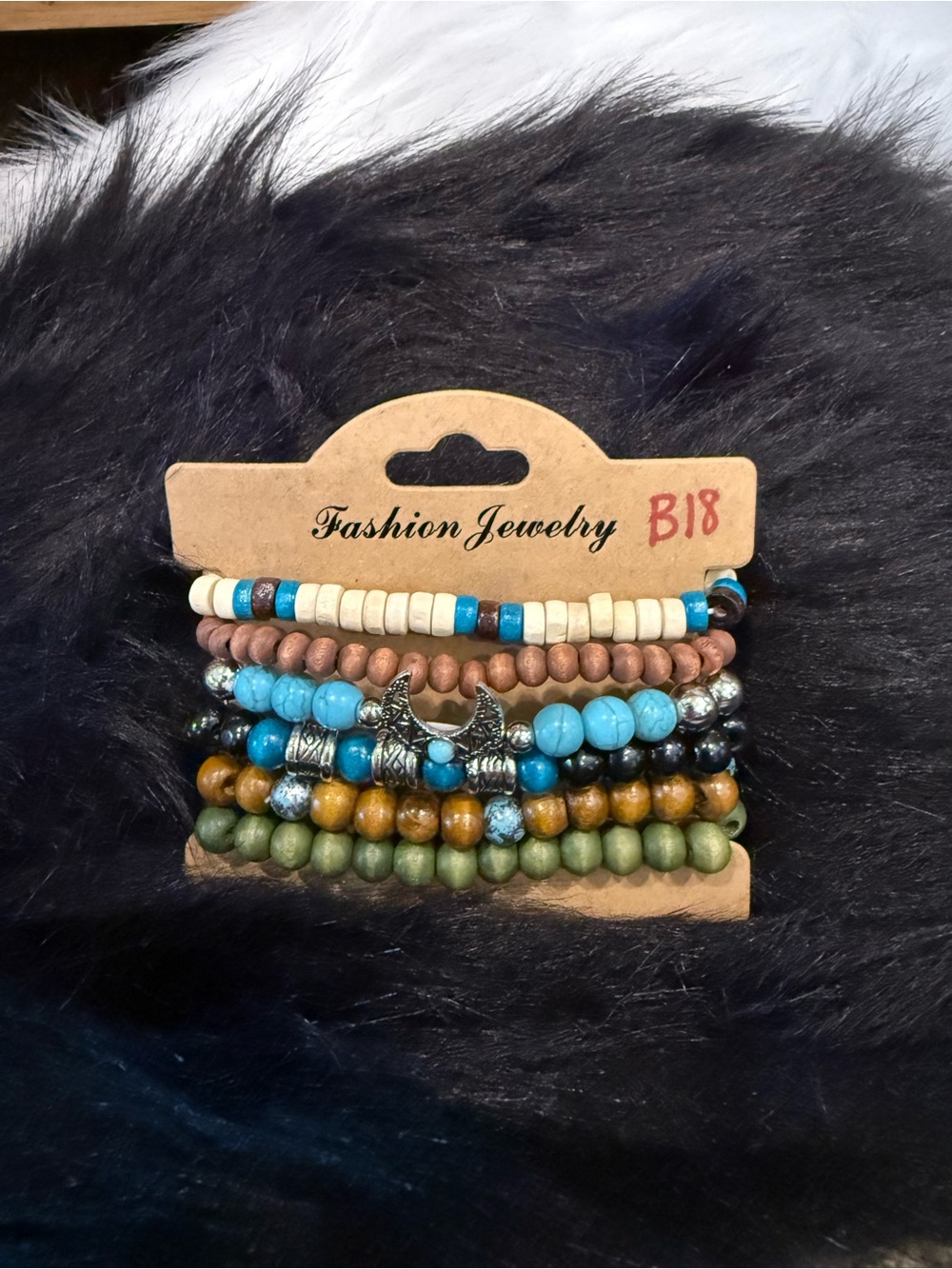 Fashion Jewelry Multicolored Beaded Bracelet Set - Turquoise, Green, Brown